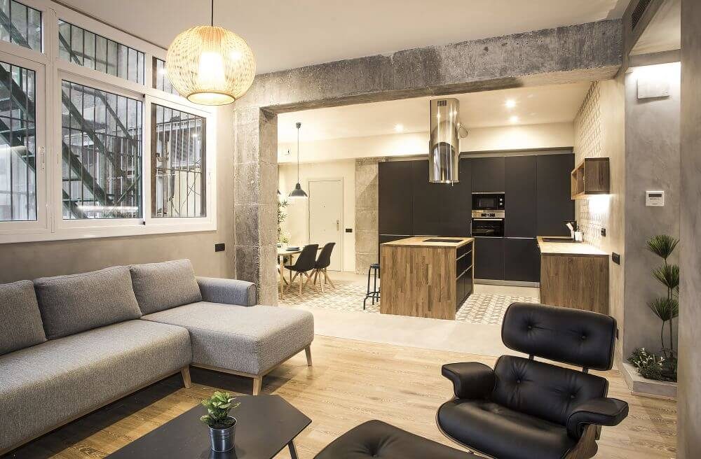 Loft with open kitchen